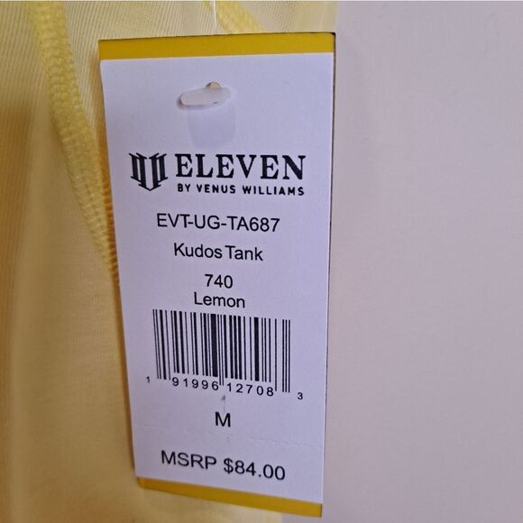 NWT Eleven by Venus Williams Lemon Yellow Kudos Tank Top. Size Medium - Picture 5 of 9